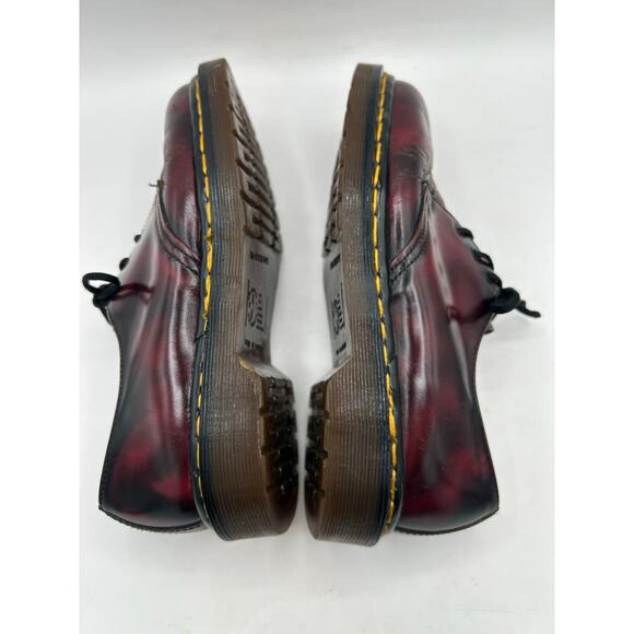 RARE Dr. Marten vintage 3 Oxford shoe eye rub off oxblood MADE IN ENGLAND SZ8 - Picture 8 of 12